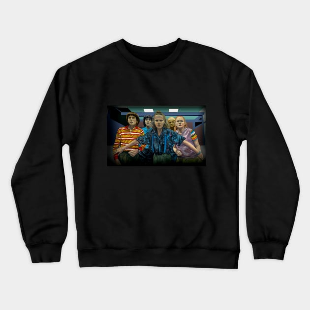 The Stranger Things Gang Crewneck Sweatshirt by Riffic Studios